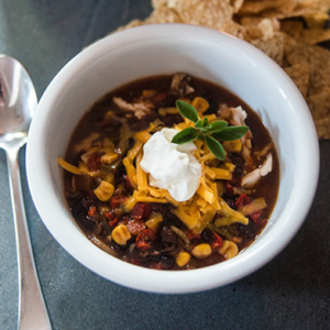 Chili in a bowl