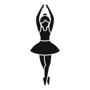 ballerina-training-icon-simple-ballet-dance-girl-vector Fundraising for Cheer and Dance